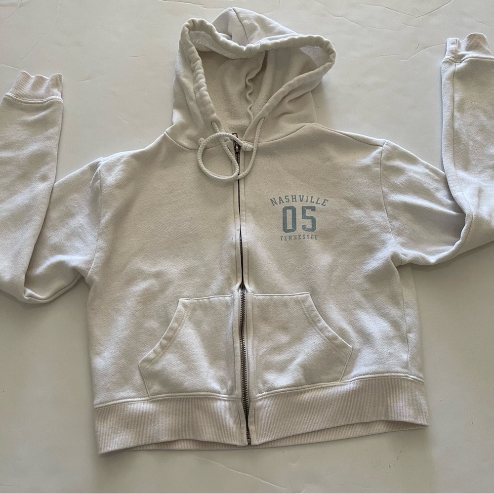 Cozy White Zip-Up Hoodie